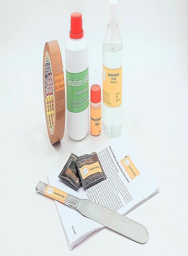 sumikrafts Screen Printing kit: Screen Printing Wooden Frame Large Size 12 inch x15 inch with pre Stretched mesh no 16+sumika Black vinysheen Ink 250gm for Graphic Arts Screen Printing - Image 3